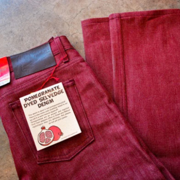 Naked & Famous Pomegranate Selvedge 14oz Weird Guy NWOT - Picture 8 of 8